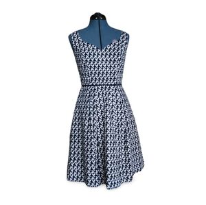 ADRIANNA PAPELL A-line Black & White Floral Dress, 2